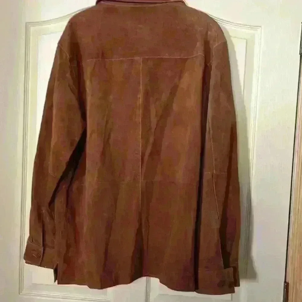 Sette Ponti Men’d XL brown/burnt orange‎ heavyweight shirt jacket